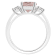 8mm Round Rose Quartz And White Topaz Rhodium Over Sterling Silver
3-Stone Ring