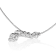White Cubic Zirconia 14k White Gold Pendant With Chain 0.50ctw