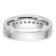 Rhodium Over 14K White Gold Lab Grown Diamond Men's Band