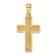 14k Yellow Gold Textured Block Cross Pendant
