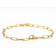 Paperclip Link Bracelet With Disc Charm In Gold-Tone 4mm