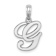 Rhodium Over 14k White Gold Polished Script Letter G Initial Pendant