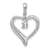 Rhodium Over 14k White Lab Gold Created Opal and Diamond Heart Pendant