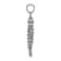 Rhodium Over 14k White Gold 3D Textured Seahorse Pendant