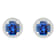 6mm Round Created Sapphire And Created White Sapphire 10k White Gold
Halo Stud Earrings