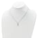 Rhodium Over Sterling Silver 7-8mm White Button Freshwater Cultured
Pearl Cubic Zirconia Necklace