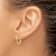 14k Yellow Gold and Rhodium Over 14k Yellow Gold 9/16" Satin
Diamond-Cut Hoop Earrings