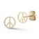 Bellissima Gold 14K Yellow Gold Peace Studs