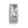 Rhodium Over 10k White Gold 0.26 ctw Diamond Circle Chain Slide Pendant