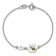 Sterling Silver Polished Enameled Bee 6-inch Children's Bracelet