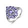 Tanzanite and White Topaz Sterling Silver Cluster Ring