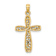 14k Yellow Gold Cross with Filigree Center Charm
