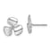 Rhodium Over 14k White Gold Polished 11.95mm Three Blade Propeller with
Center Bead Stud Earrings