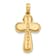 14k Yellow Gold Textured Fancy Cross Pendant