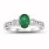 1.20ctw Emerald and Diamond Ring in 14k White Gold