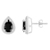 7x5mm Pear Shape Black Onyx And Created White Sapphire 10k White Gold
Halo Stud Earrings