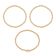 Initial M CZ Beaded Bracelet Set In 14K Gold Over Brass 0.17ctw
