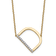 14k Yellow Gold and Rhodium Over 14k Yellow Gold Sideways Diamond
Initial D Pendant 18 Inch Necklace