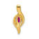 10k Yellow Gold and Rhodium Over 10k Yellow Gold Diamond and 0.25 cttw
Marquise Ruby Pendant