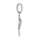 Rhodium Over Sterling Silver Polished Dolphin Pendant