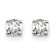 White Lab-Grown Diamond 14K White Gold G-H SI Solitaire Stud Earrings 0.33ctw