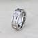 WARWICK Beveled Tungsten Carbide Wedding Band with Brush Finished Center
and Alternating Grooves 8mm