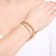 Initial I CZ Beaded Bracelet Set In 14K Gold Over Brass 0.10ctw