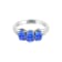 14K White Gold Oval Tanzanite and Diamond Ring, 1.73ctw