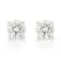 Certified White Lab-Grown Diamond H-I SI 14k White Gold Stud Earrings 1.00ctw