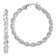Rhodium Over Sterling Silver Twisted 3.5x45mm Hoop Earrings