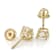 Lab-Grown Diamond Solitaire Stud Earrings 2.00ctw In 10K Yellow Gold