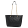 Badgley Mischka Large Quilted Tote in Black.