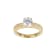 White Cubic Zirconia 18k Yellow Gold Over Sterling Silver Ring With Band 3.63ctw