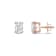 White Cubic Zirconia 14k Rose Gold Studs With Velvet Gift Box 1.00ctw