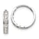 Rhodium Over 14K White Gold Cubic Zirconia Children's Hinged Hoop Earrings