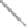Rhodium Over Sterling Silver Fancy Cubic Zirconia with 1-inch Extension Bracelet