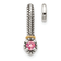 Rhodium Over Sterling Silver Antiqued with 14k Accent Pink Tourmaline
Chain Slide Pendant