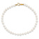 14k Yellow Gold Children's 3-4mm Egg Shape White Freshwater Cultured
Pearl Bracelet