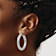 Rhodium Over 14k White Gold 1 3/8" Polished Tube Hoop Earrings