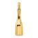 14k Yellow Gold Polished 3D Black Enameled Champagne Bottle Pendant