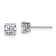 Rhodium Over 14K White Gold 1ct. 5.0mm Cushion G H I True Light
Moissanite Earrings