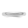 Rhodium Over Sterling Silver 3mm Half-Round Band