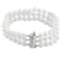 White 5-6mm triple row freshwater pearl bracelet with a sterling silver
clasp, 7"