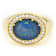 Australian Opal Triplet And White Zircon Ring In 18K Gold Over Sterling
Silver 2.59ctw