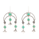 Barse Jewelry Floral Chandelier Blue Turquoise Sterling Silver Earrings