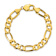 10k Yellow Gold 10mm Concave Open Figaro Link Bracelet