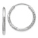 Rhodium Over 14k White Gold 11/16" Diamond-Cut Endless Hoop Earrings