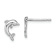 Rhodium Over 14k White Gold Mini Jumping Dolphin Stud Earrings