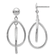 Rhodium Over 14k White Gold Polished Oval Dangle Earrings
