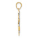 14K Two-tone Gold Diamond-Cut Dragonflies Pendant